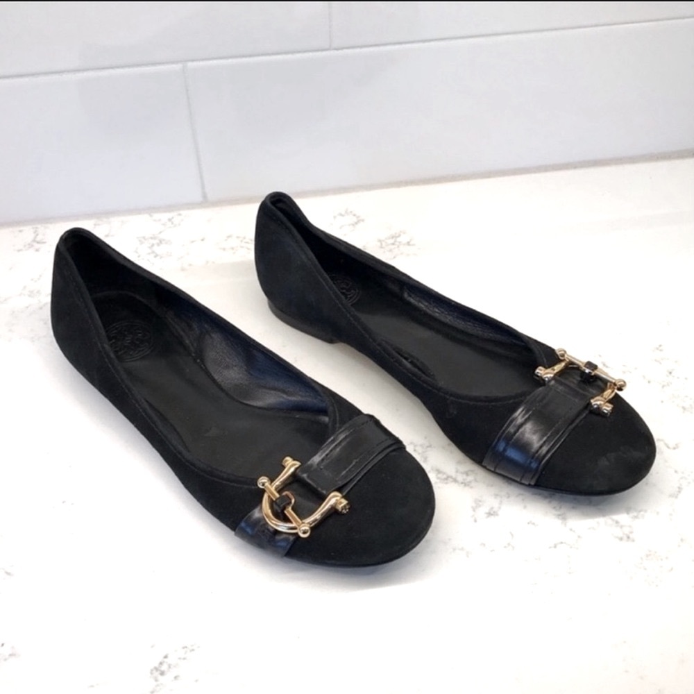 Tory Burch “Noel” Suede Ballet Flats - Picture 1 of 12